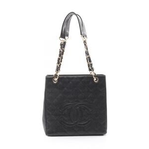 Chanel Matelasse PST Tote Bag Leather Calfskin Cowhide Black